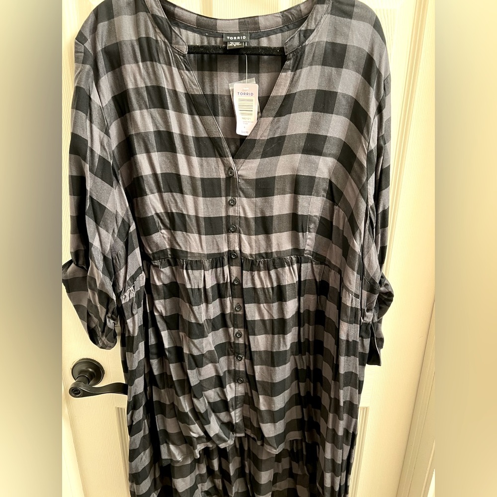 Torrid - Hi-Low Buffalo Plaid Top